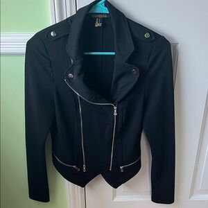 Black moto jacket small